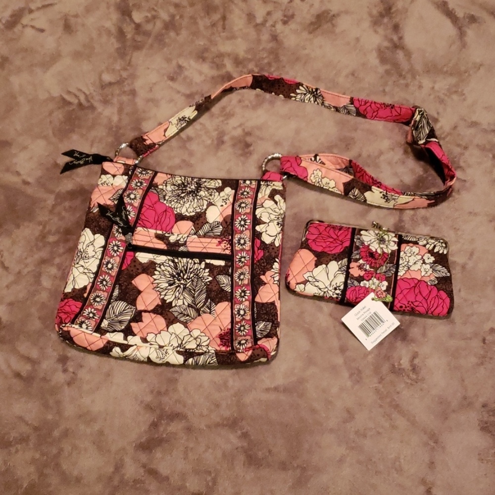 Vera Bradley large crossover bag and clutch wallet